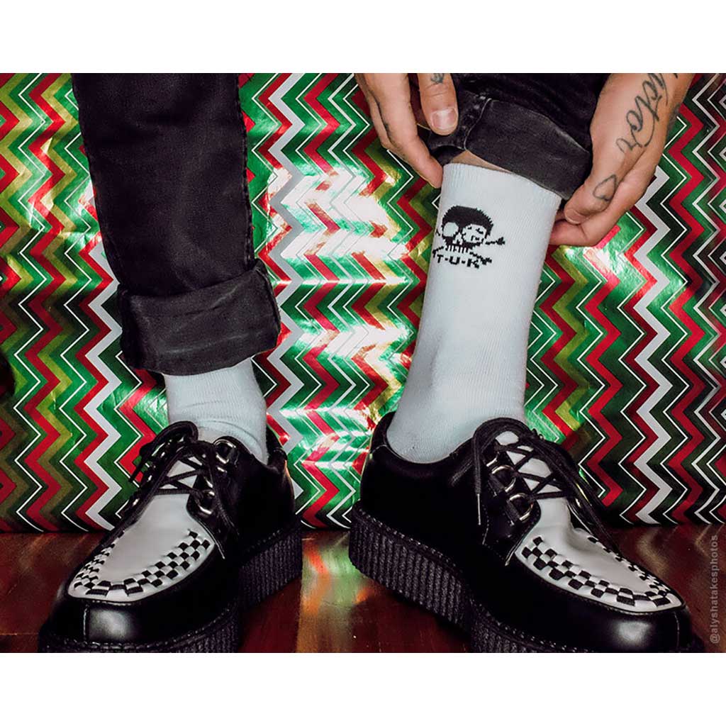 Crew Sock White T.U.K. Skull - Image 2