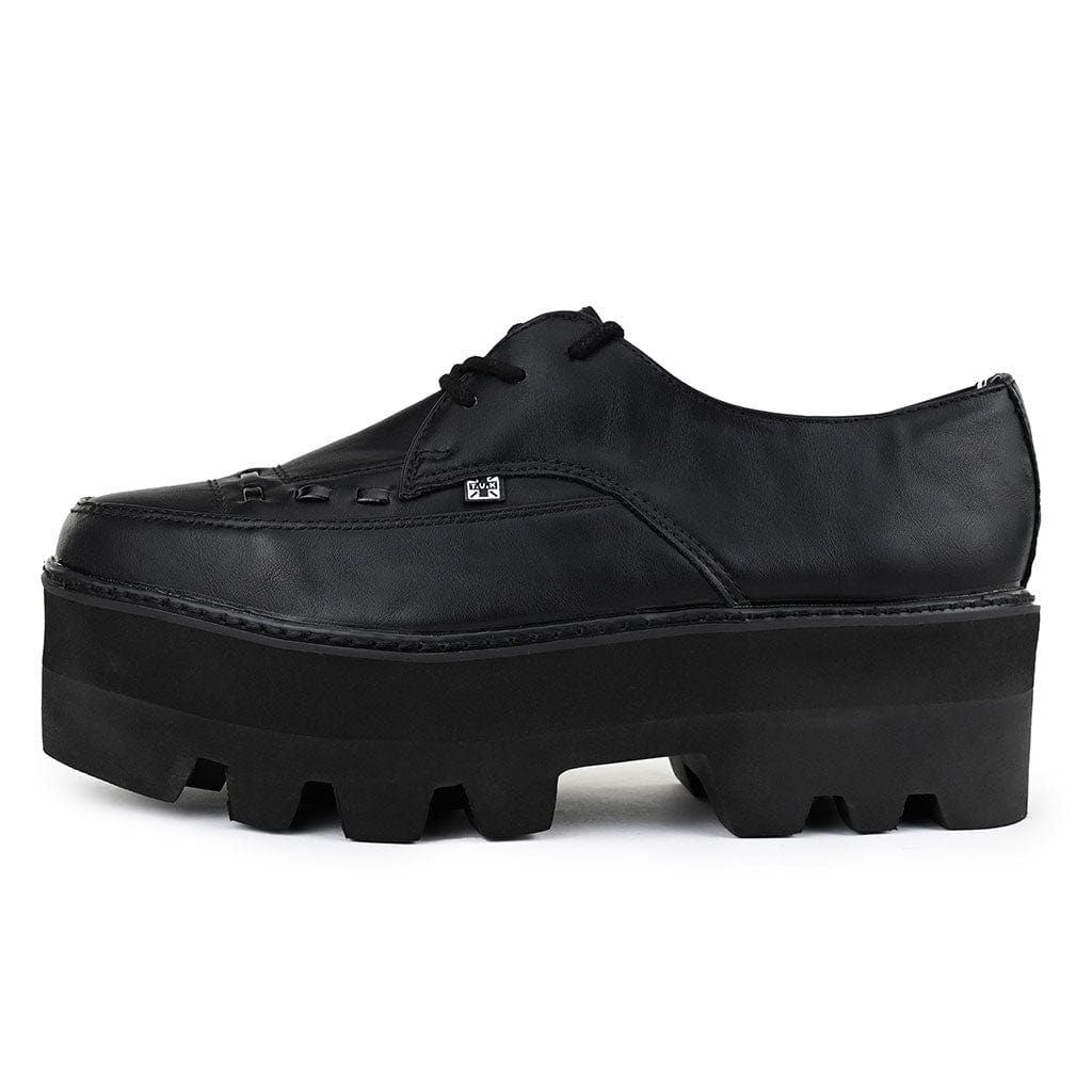 Dino Lug Pointed Creeper Black Vegan Leather