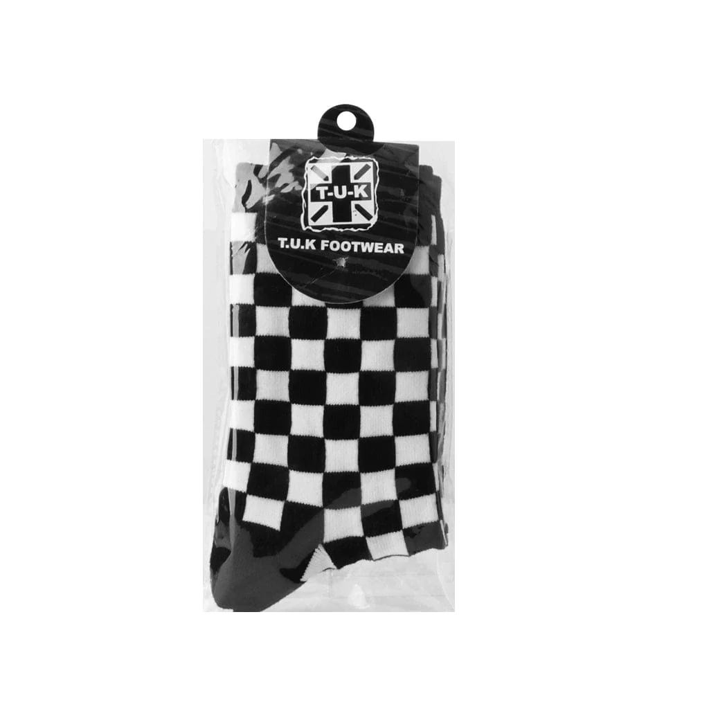 Crew Sock Black & White Checker - Image 3
