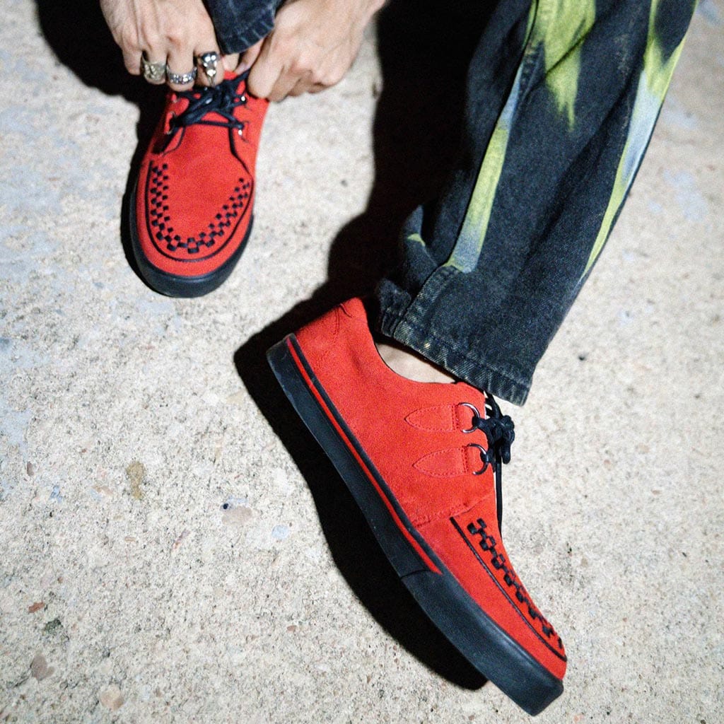 Creeper Sneaker Red Suede - Image 2