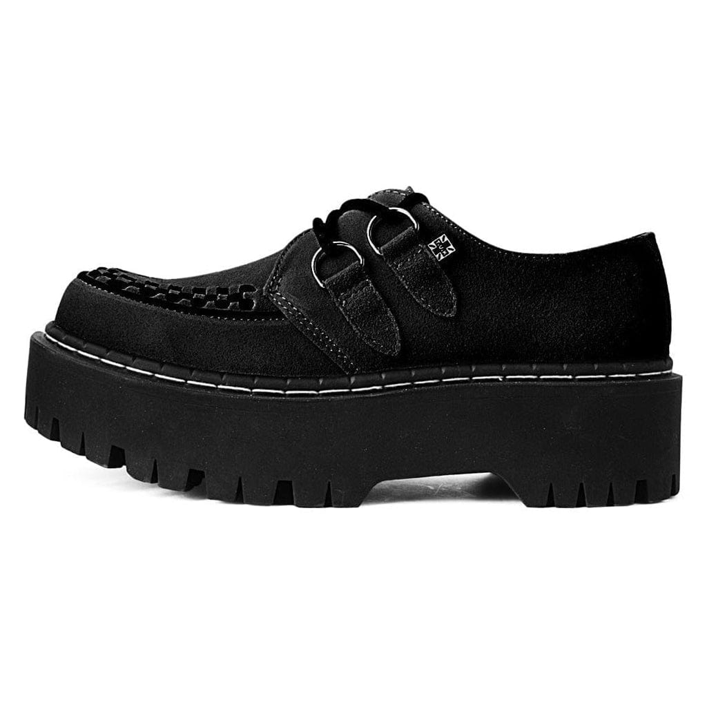 Double Decker Creeper Black Suede