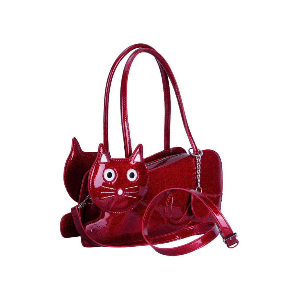 Kitty Handbag Red Glitter - Image 2