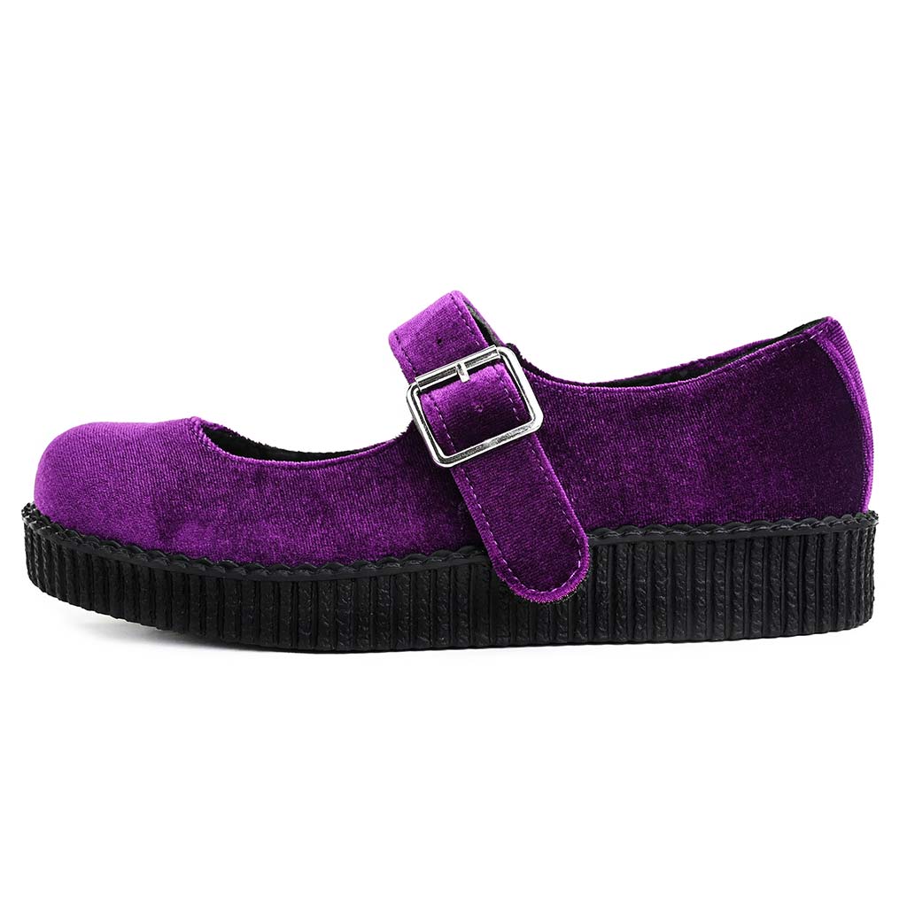 Viva Low Mary Jane Purple Velvet