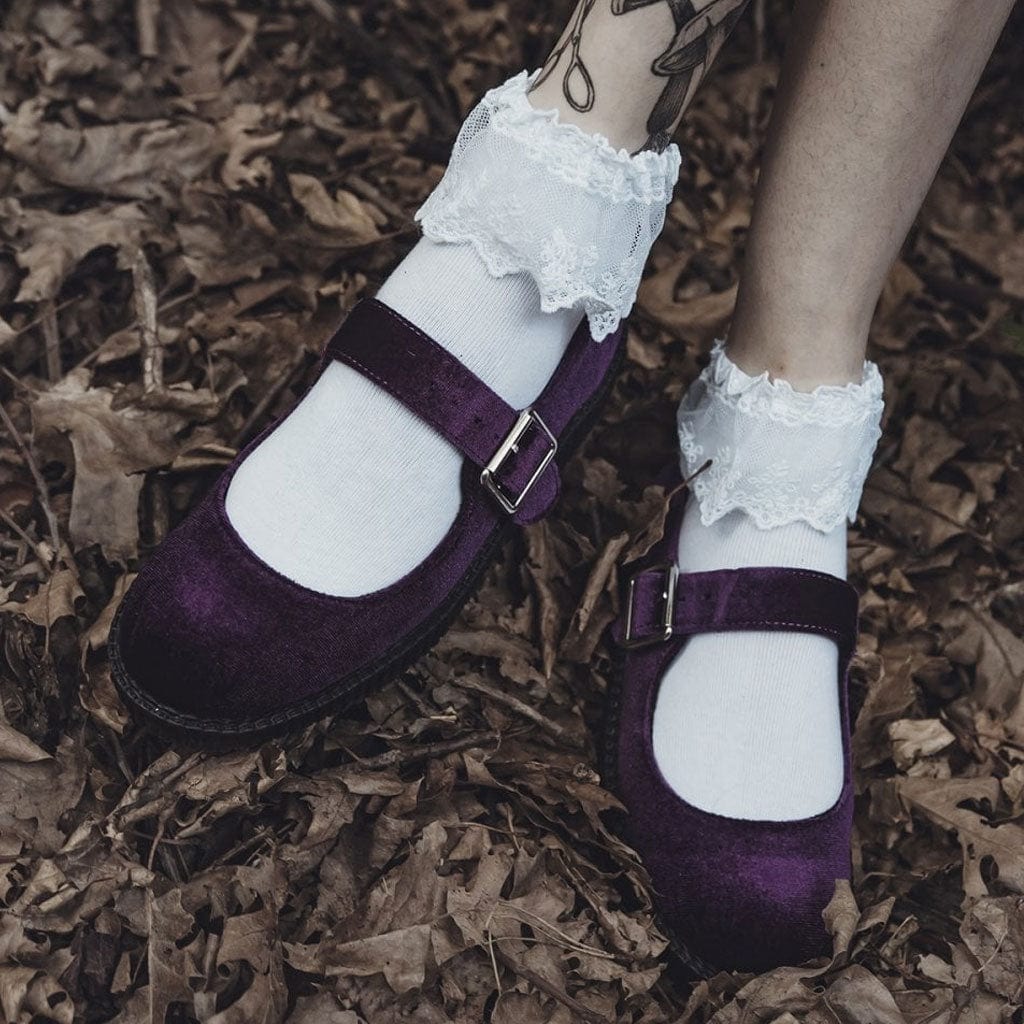 Viva Low Mary Jane Purple Velvet - Image 2