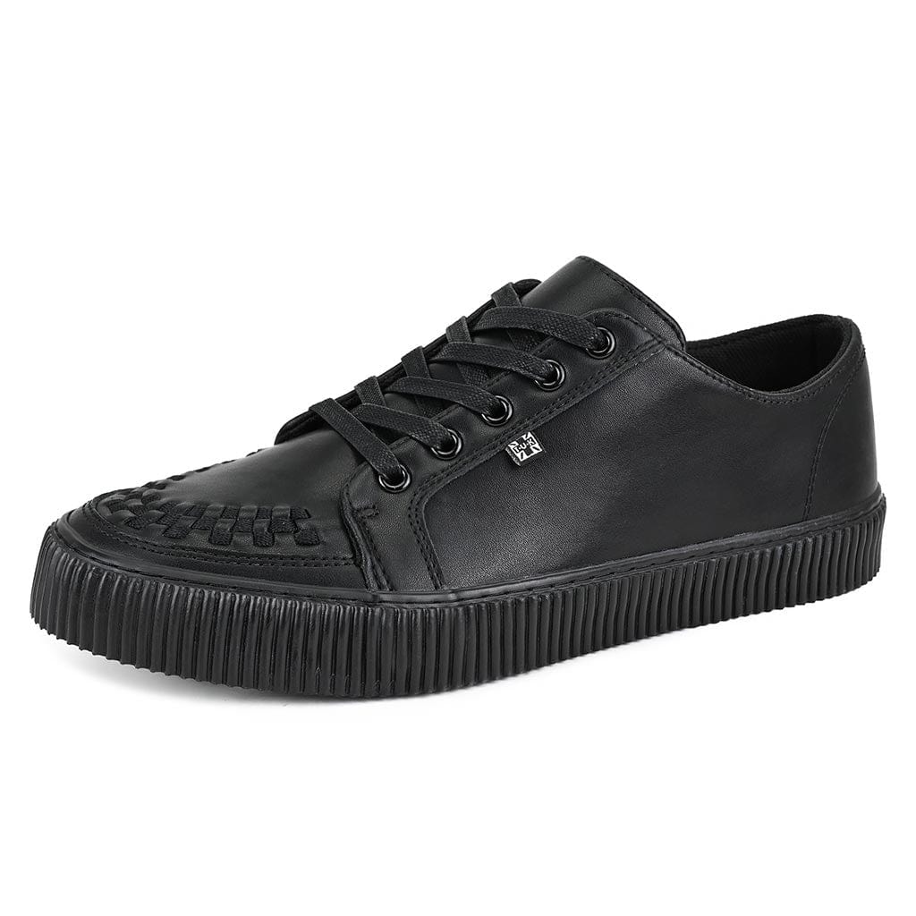 Ribbed Sole Sneaker Black Leather - Image 5