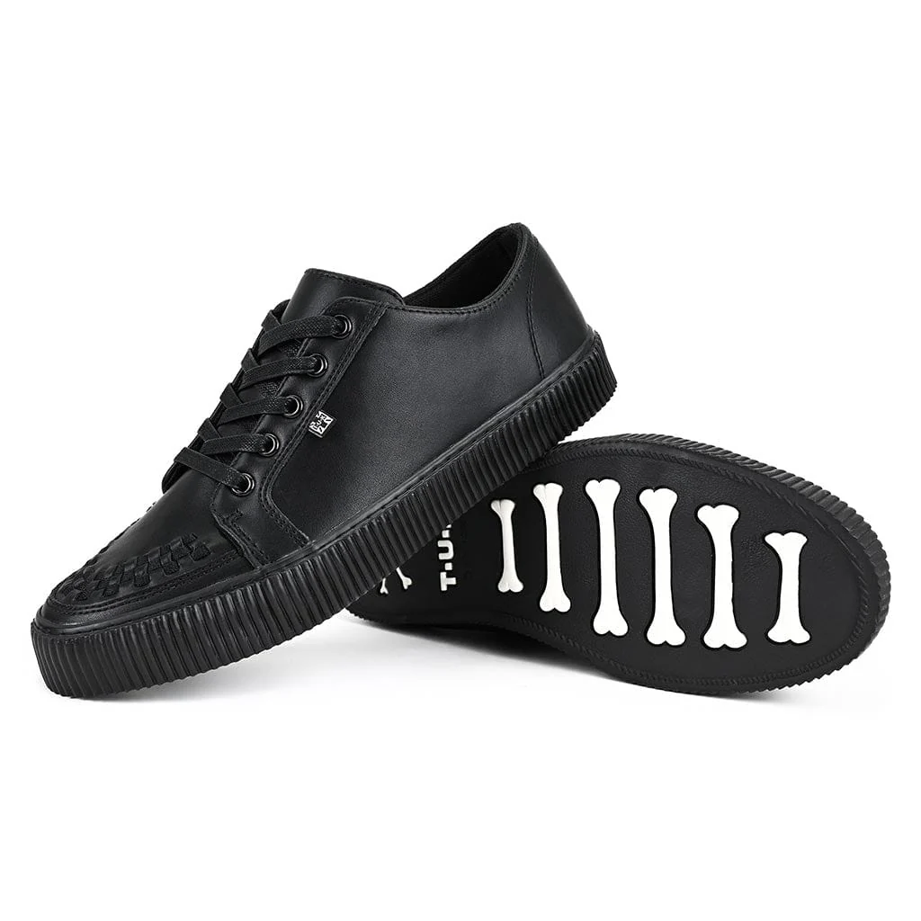 Ribbed Sole Sneaker Black Leather - Image 6