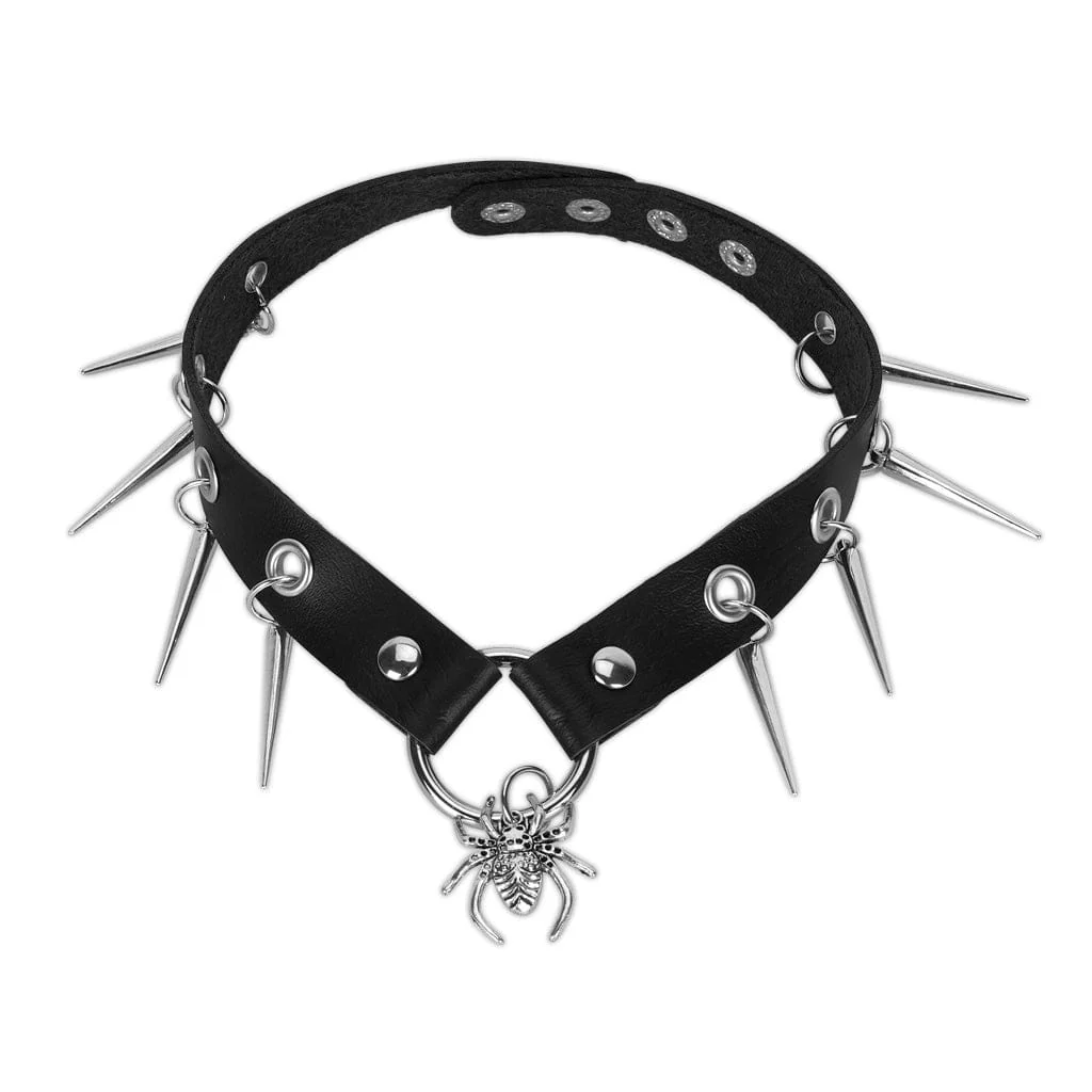 Spider Charm Vegan Choker
